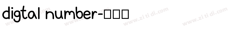 digtal number字体转换